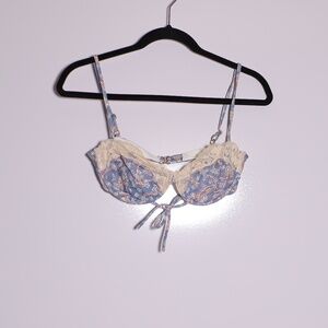 Montce Women's Lena Bikini Bathing Suit Swim Underwire Top Cupid Print Lace M